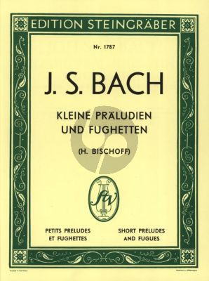 Bach Kleine Präludien und Fughetten für Klavier (Herausgegeben von Hans Bischoff)