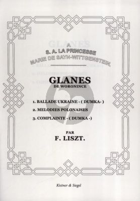 Liszt Glanes de Woronince  fur Klavier