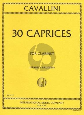 Cavallini 30 Caprices for Clarinet (Stanley Drucker)