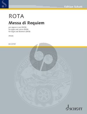 Rota Messa di Requiem für Orgel und Stimmen (SATB) (Spielpartitur) (arr. Jonathan Hirsch)