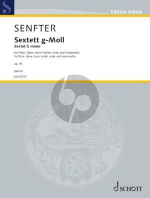 Senfter Sextett g-Moll Op. 44 für Flöte, Oboe, Horn in F, Violine, Viola und Violoncello (Part./Stimmen) (Wolfgang Birtel)