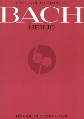 Bach Heilig BR-CPEB F 77 Wq 217 Alt solo, SATB/SATB und Orchester (Klavierauszug (dt./engl.) (Günter Graulich)