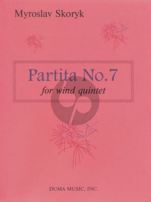 Skoryk Partita No.7 for Wind Quintet Score and Parts