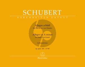 Schubert Allegro "Lebensstürme" in A minor Op. Post. 144 D 947 Piano 4 hds (edited by Walburga Litschauer)