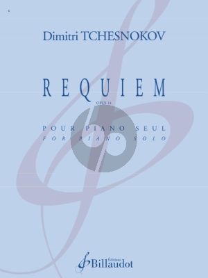 Tchesnokov Requiem Op. 14 pour Piano