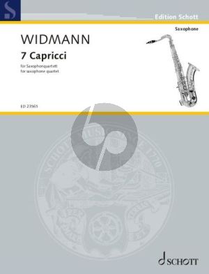 Widmann 7 Capricci für Saxophonquartett (SATB) (Part./Stimmen)