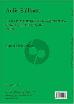 Sallinen Concerto Op. 82 for Horn and Orchestra (piano reduction)