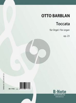 Barblan Toccata Op. 23 Orgel