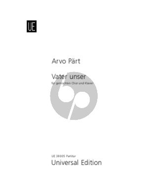 Part Vater unser für SATB und Klavier (Chorpartitur)