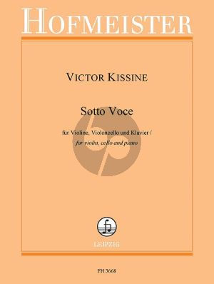 Kissine Sotto Voce für Violine, Violoncello und Klavier (Part./Stimmen)