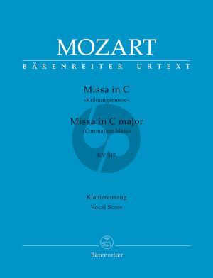 Mozart Missa C-major KV 317 "Kronungs-Messe" Soli-Choir-Orch. Vocal Score