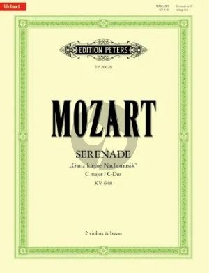 Mozart Serenade in C-dur KV 648 ‘Ganz kleine Nachtmusik’ für 2 Violinen und Basso (Part./Stimmen)