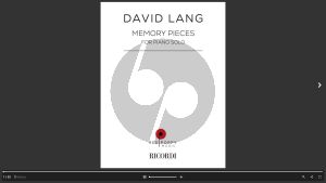 Lang Memory Pieces for Piano Solo