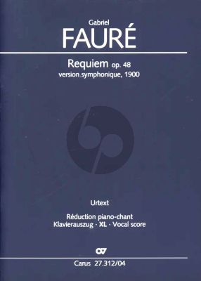 Requiem Op. 48 (Version Symphonique 1900) Klavierauszug XL Grossdruck (Marc Rigaudière)