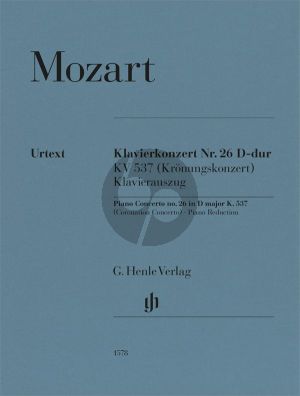 Mozart Concerto No. 26 in D-major KV 537 "Coronation Concerto" Piano and Orchestra (piano reduction) (edited by Andreas Friesenhagen)