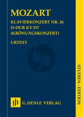 Mozart Concerto No. 26 in D-major KV 537 "Coronation Concerto" Piano and Orchestra (Study Score) (edited by Andreas Friesenhagen)