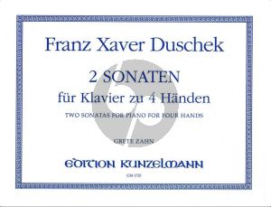 Dussek 2 Sonaten fur Klavier zu 4 Hande (Herausgeber Grete Zahn)