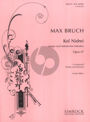 Bruch Kol Nidrei Op.47 for 5 Violoncellos Score and Parts (arr. G.Ribke)