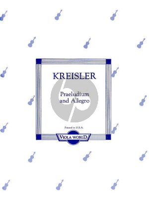 Kreisler Praludium-Allegro Pugnani for Viola and Piano (arr. Alan Arnold)