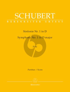 Schubert Symphony No.1 D-Dur D.82 for Orchestra Fullscore