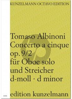 Albinoni Concerto a 5 d-moll Op.9 No.2 fur Oboe und Streicher Partitur