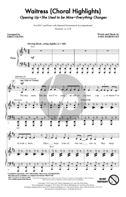 Waitress (Choral Highlights) (arr. Greg Gilpin)