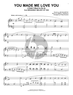 You Made Me Love You (I Didn't Want To Do It) [Jazz version] (arr. Phillip Keveren)