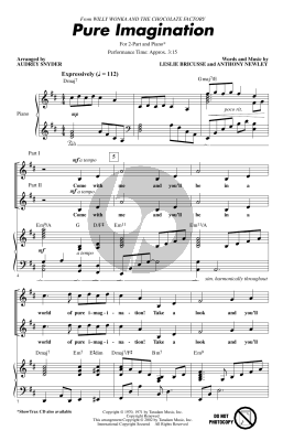 Pure Imagination (from Willy Wonka & The Chocolate Factory) (arr. Audrey Snyder)