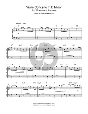 Violin Concerto In E Minor, 2nd Movement: Andante