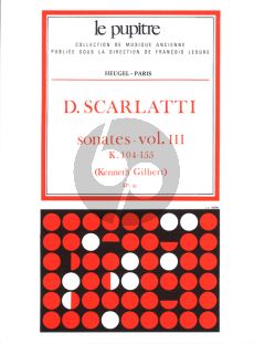 Scarlatti Sonates Vol.3 K.104-155 Clavier (Kenneth Gilbert) (Le Pupitre)