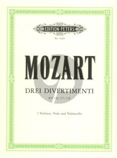 Mozart 3 Divertimenti KV 136-137-138 (125 a-c) Parts (edited by Carl Herrmann)