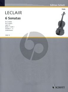 Leclair 6 Sonaten Op.12 Vol.1 (No.1 - 3 ) 2 Violas (Spielpartitur) (Herausgegeben von Walter Lebermann)