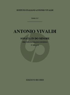 Vivaldi Sonata c-minor RV 6 - F.XIII n.14 Violin and Bc (Score) (Gian Francesco Malipiero)