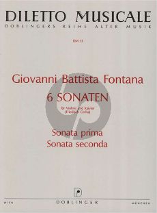 Fontana 6 Sonaten Vol.1 No.1-2 Violine-Bc (Friedrich Cerha)