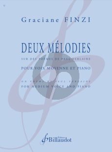 Finzi 2 Melodies - sur des Poemes de Paul Verlaine for Medium Voice and Piano