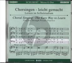 Schubert Messe G-dur D.167 CD Bass Chorstimme Chorsingen leicht gemacht (Peters)