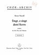 O, Sing unto the Lord (Anthem) (SATB soli-SATB- Str.-Bc)