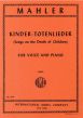 Mahler Kindertoten Lieder (High Voice) (German/English)