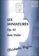 6 Miniatures Op.63 Violin solo