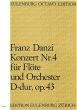 Danzi Konzert No. 4 D-Dur Op. 43 Flöte-Orchester (Partitur) (Dieter H. Förster)