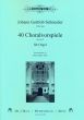 Schneider 40 Choralvorspiele aus Op.8 Orgel (Ped.) (Herausgegeben von Klaus Jürgen Thies)