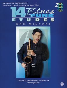 Mintzer 14 Blues & Funk Etudes for Bass Clef Instruments (Book with 2 CD Set)