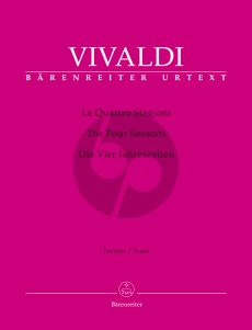 Vivaldi Die Jahreszeiten (The 4 Seasons) Op.8 No.1 - 4 for Violin and Orchestra Fullscore (edited by Christopher Hogwood) (Barenreiter-Urtext)