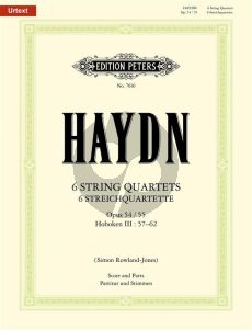 Haydn Streichquartette Op.54 & 55 Hob III:57 - 62 (Part/Stimmen) (Simon Rowland-Jones) (Peters-Urtext)