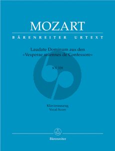 Mozart Laudate Dominum KV 339 (Sopr.-SATB-Orgel) Klavierauszug (Barenreiter-Urtext)