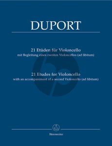 Duprt 21 Etuden Violoncello (mit begl. 2e Violonc.ad lib.) (Martin Rummel) (Barenreiter)