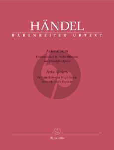 Handel Aria Album from Handel's Operas Female Roles for High Voice (ital.) (edited by Donald Burrows)