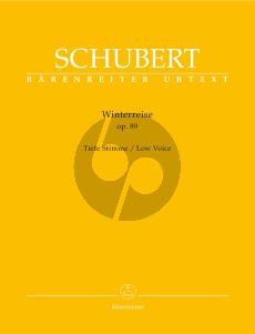 Schubert Winterreise Op.89 D.911 for Low Voice and Piano (edited by Walther Durr)