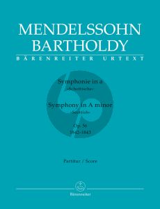 Mendelssohn Symphonie No.3 a-moll Op.56 'Scottish' fur Orchester Partitur (Herausgeber Christopher Hogwood)