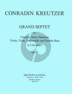 Kreutzer Grand Septet Op.62 E-flat major Clar.-Hrn.-Bsn.-Vi.-Va.-Vc.-Db.